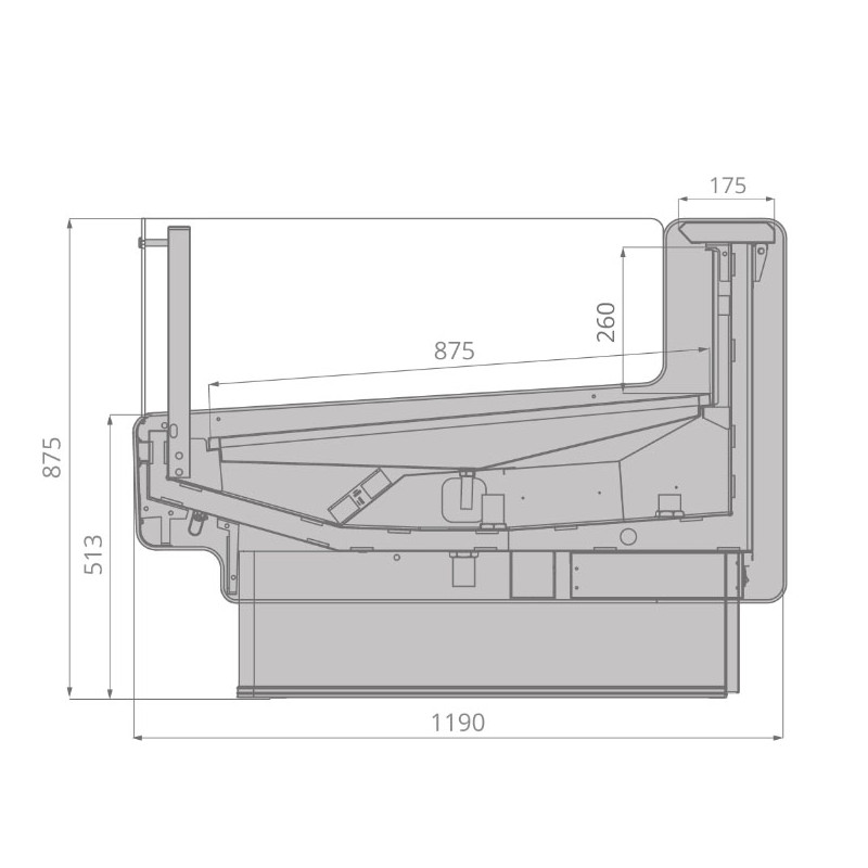 Витрина холодильная Brandford AURORA SQ 250 рыба на льду SELF