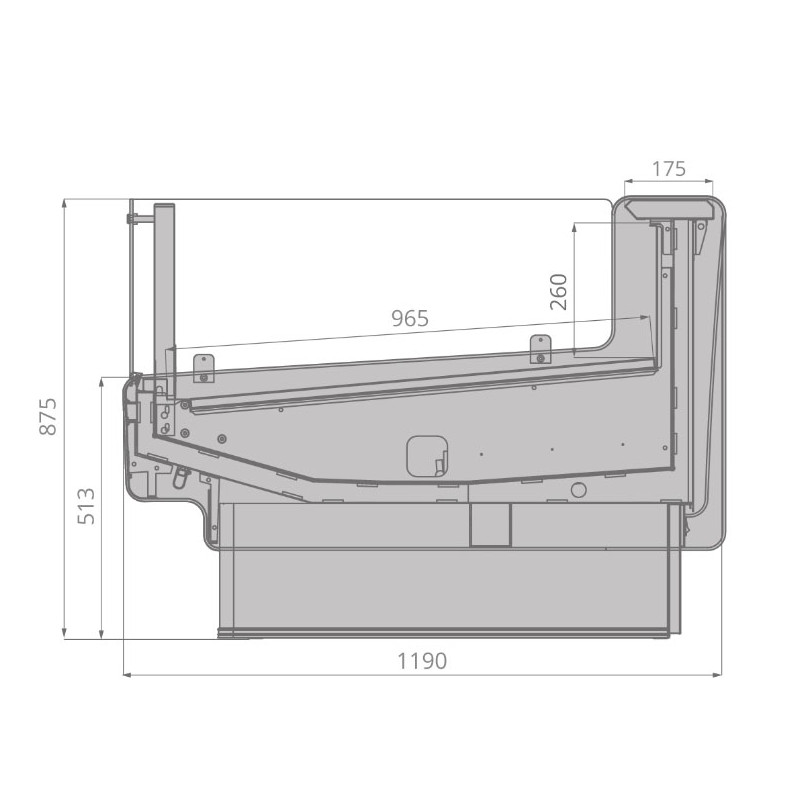 Витрина холодильная Brandford AURORA SQ 190 вентилируемая SELF