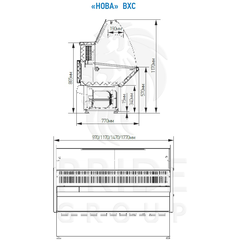 Витрина холодильная МХМ Нова ВХС-1,2