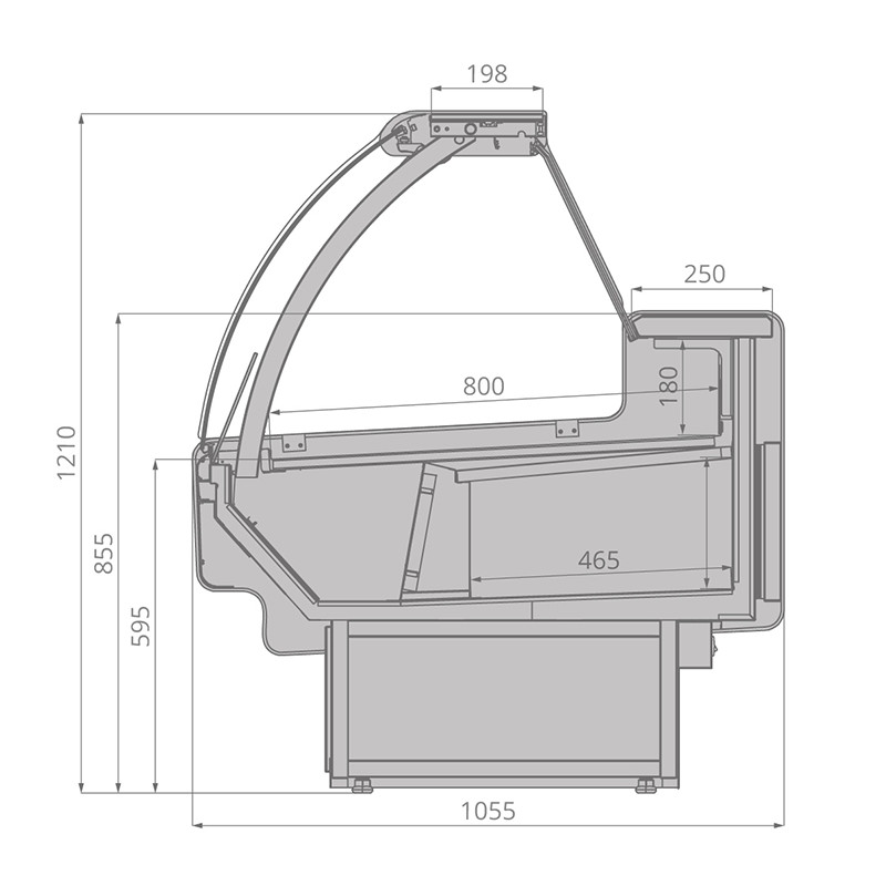 Витрина Brandford AURORA Slim 250 тепловая