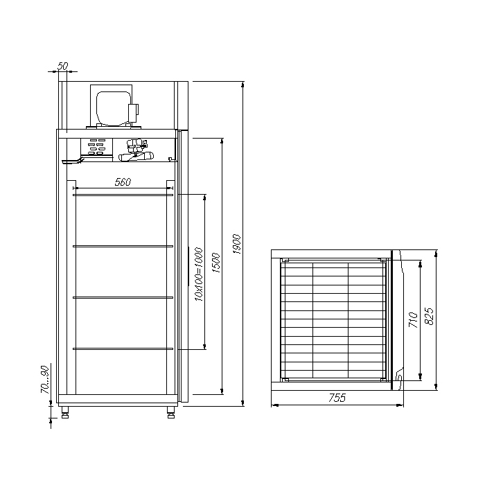 картинка Шкаф морозильный Carboma F700 INOX